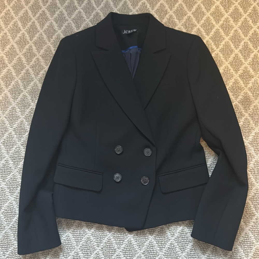 J.Crew shrunken (cropped) double breasted blazer